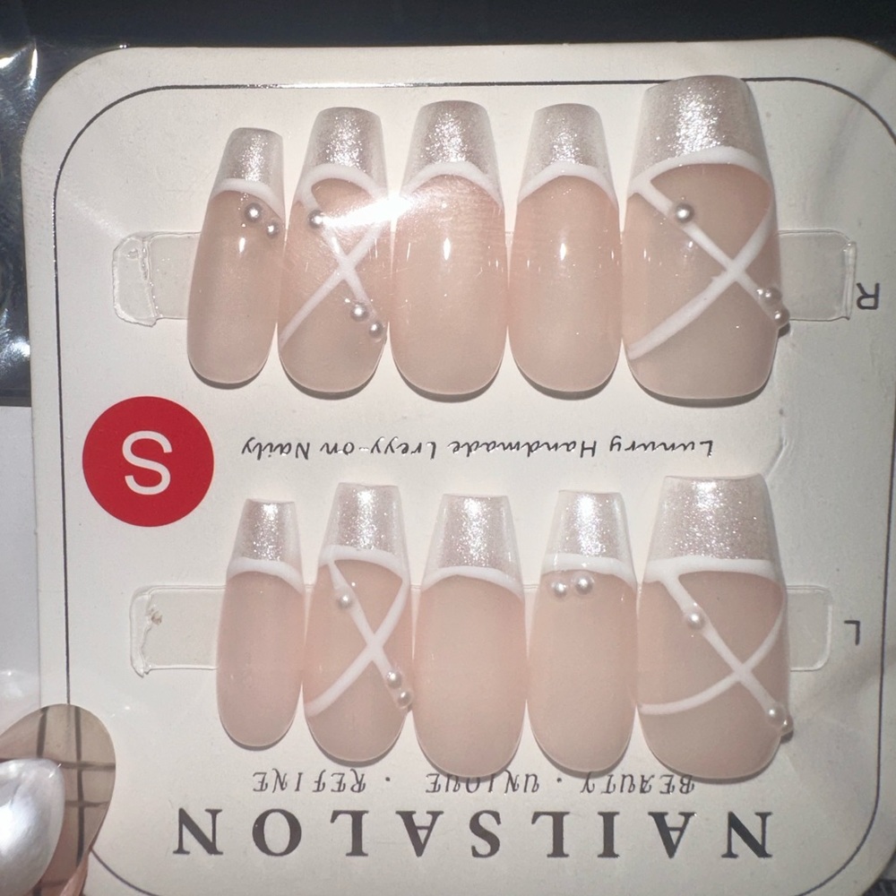 Dainty ballet core French tip nail set